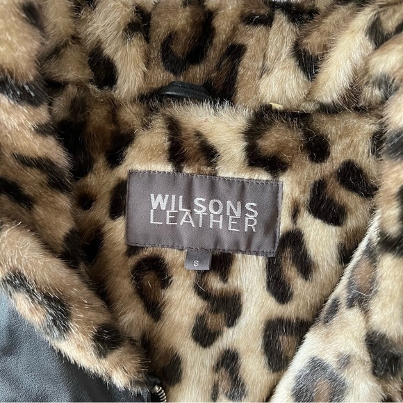 Vintage Leather and Leopard Hooded Winter Coat 🔥 - Picture 5 of 11